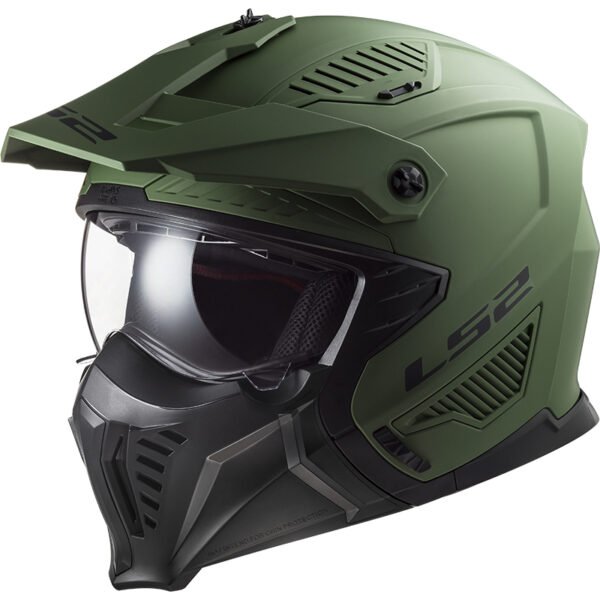 LS2 DRIFTER SOLID MATT MILITARY GREEN Off-Road Kaciga za Motor