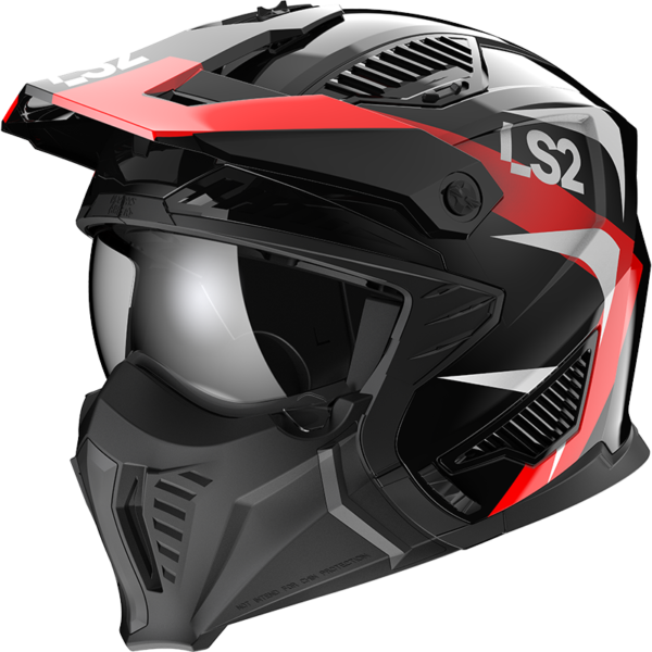 LS2 DRIFTER TRIALITY RED Off-Road Kaciga za Motor