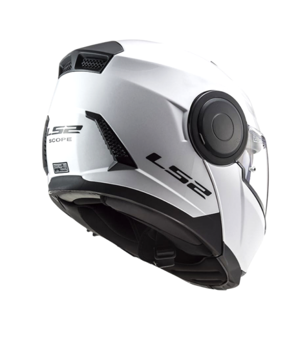 LS2 SCOPE – SOLID WHITE  Flip-Up Kaciga za Motor - Image 3
