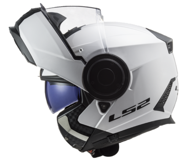 LS2 SCOPE – SOLID WHITE  Flip-Up Kaciga za Motor - Image 4